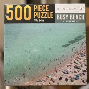 Americanflat Busy Beach 500 piece puzzle